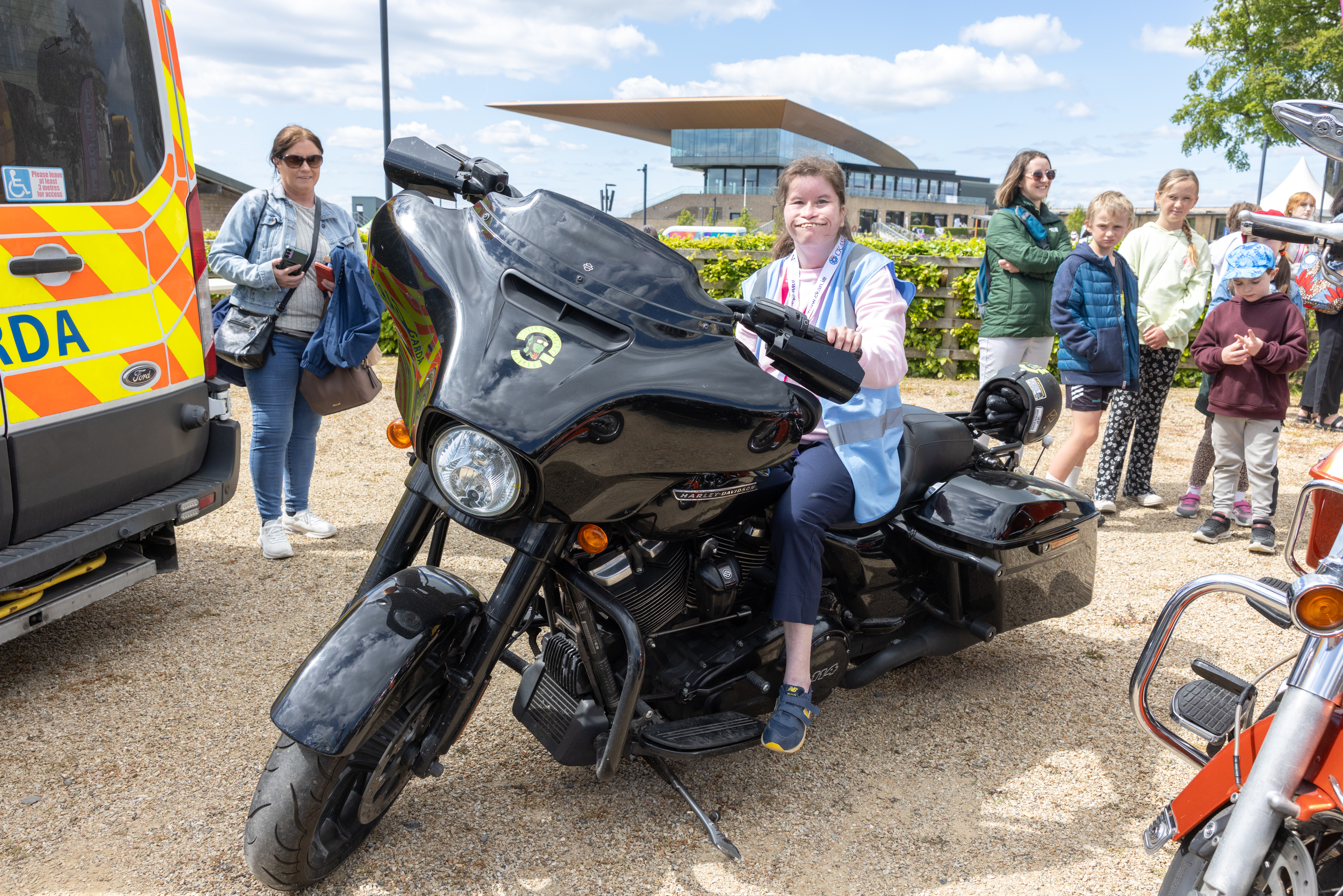 Person on motorbike.